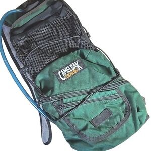 VTG CamelBak MULE Hydration Backpack Green 3L Reservoir 1990s Cycling Hiking USA